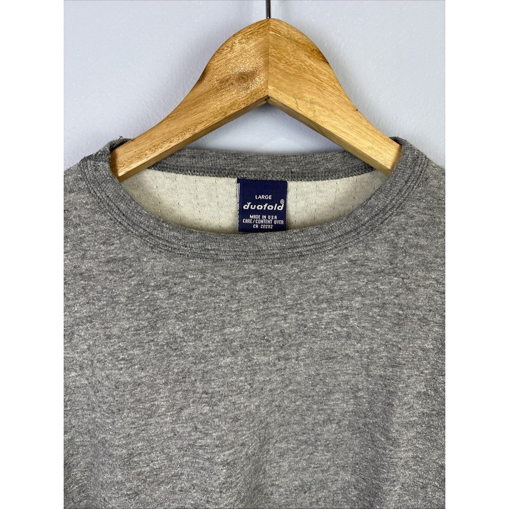 Vintage Duofold Base Layer Shirt Mens L Thermal Wool Blend Long Sleeve 80s USA